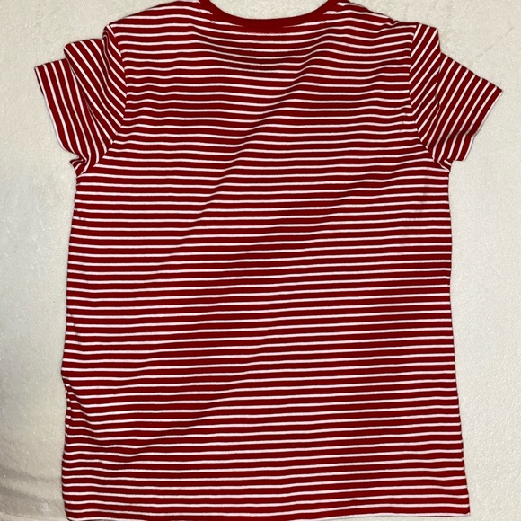 Polo Red & White Cotton Jersey Crewneck Tee - Picture 4 of 6